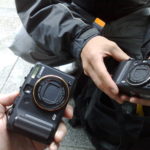 PowerShot G9ユーザと初対面のミニオフ：雨の中