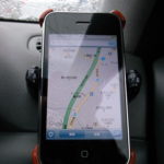 iPhone のGoogleマップで中原街道の佐江戸交差点付近までナビしてもらう
