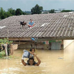 洪水災害被害者を助けよう！というPR写真